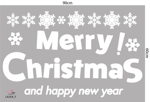 Combo Decal Trang Trí Noel Ông Già Noel Và Những Người Bạn Vui Nhộn