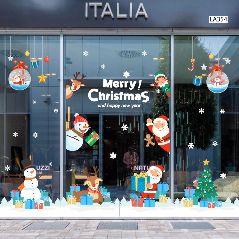 Combo Decal Trang Trí Noel Ông Già Noel Và Những Người Bạn Vui Nhộn