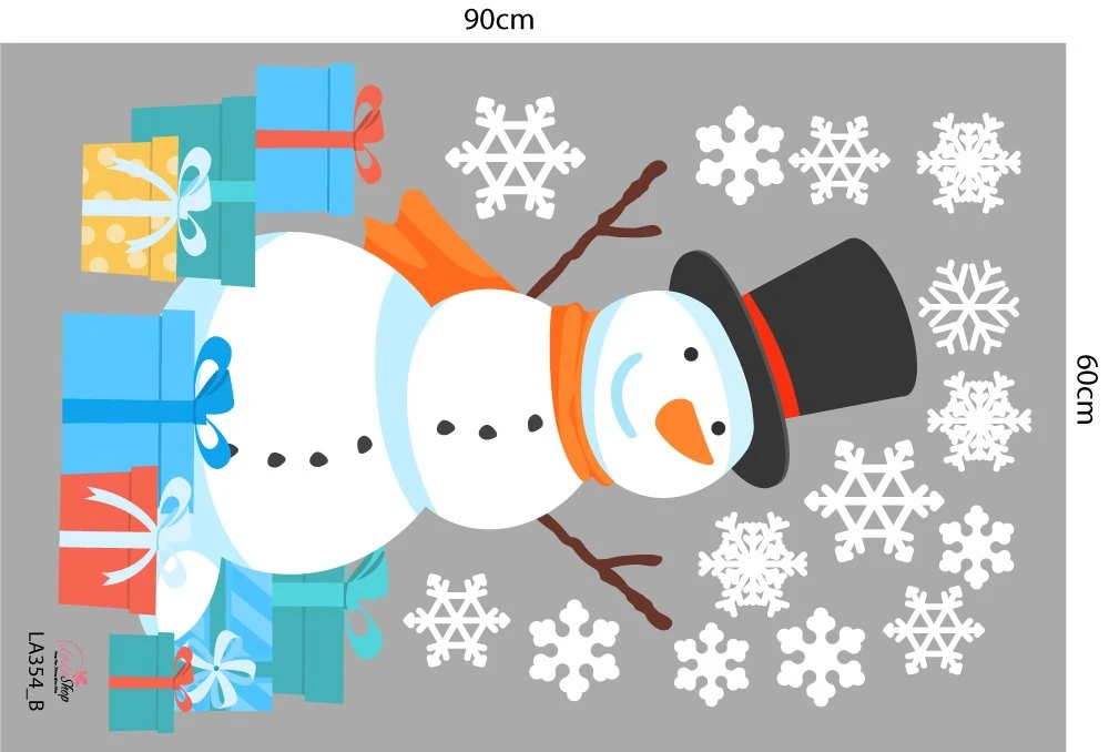 Combo Decal Trang Trí Noel Ông Già Noel Và Những Người Bạn Vui Nhộn