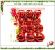 Combo 6 quả châu đỏ 6cm họa tiết trang trí noel