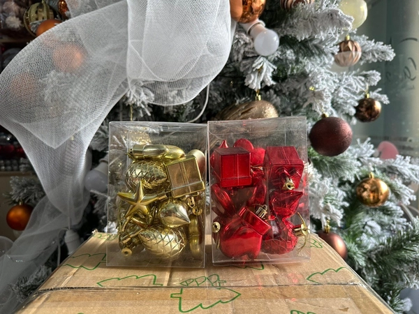 Hộp 20 Châu Đủ Loại Trang Trí Cây Thông Noel Phụ Kiện Treo Cây Thông Đẹp