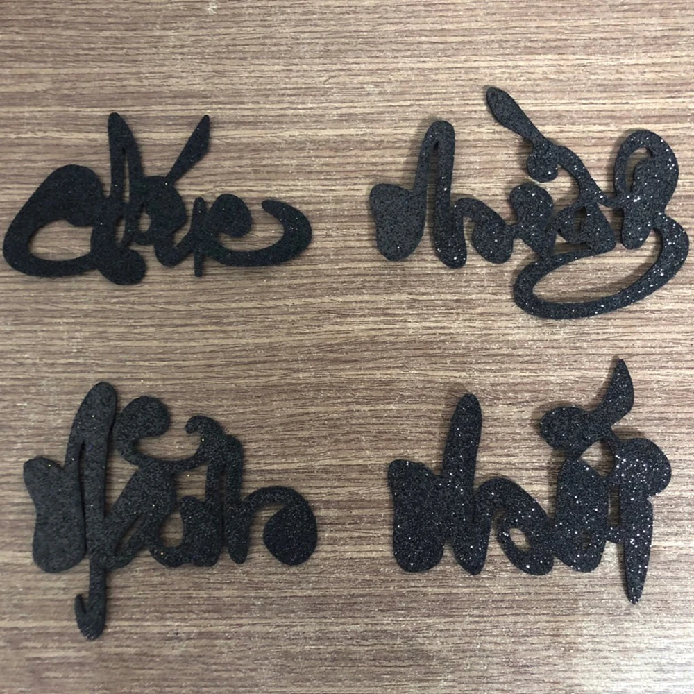 Chữ xốp chúc mừng năm mới màu đen trang trí tết mẫu 2