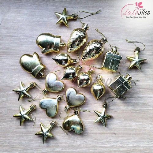 Hộp Châu Đủ Loại Trang Trí Cây Thông Noel