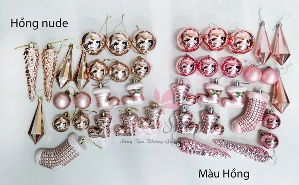 Hộp châu đủ loại trang trí cây thông giáng sinh