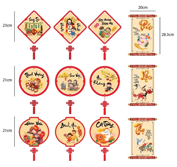 Lộc Treo Tết Chữ Sum Vầy Bảng Gỗ Treo Cửa Ngày Tết Cao Cấp