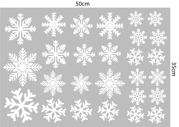 Decal trang trí noel bông tuyết trắng mẫu 2