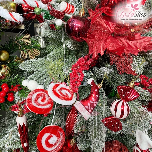 Cây thông noel PE phủ tuyết 1m5 full phụ kiện mẫu 20