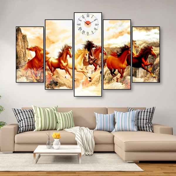 Tranh đồng hồ mã đáo thành công DH243