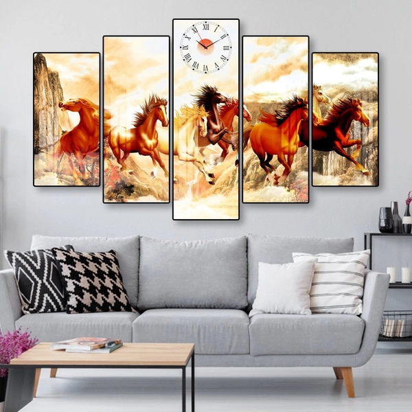 Tranh đồng hồ mã đáo thành công DH243