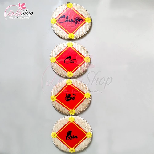 Combo 4 mẹt treo câu đối chuyện cũ bỏ qua trang trí tết