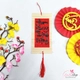 Liễn mành tre thư pháp 10x20cm Chữ An Khang Thịnh Vượng liễn treo trang trí tết