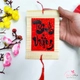 Liễn mành thư pháp đỏ 30cm Chữ Thịnh Vượng liễn treo trang trí tết