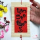 Liễn mành tre thư pháp 10x20cm Chữ Vạn Sự Như Ý liễn treo trang trí tết