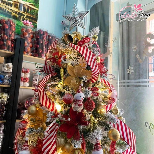 Cây Thông Noel 2m4 phủ tuyết Full Phụ Kiện Mẫu 24