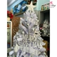 Cây thông noel đầu tròn màu trắng 150cm full phụ kiện mẫu 23