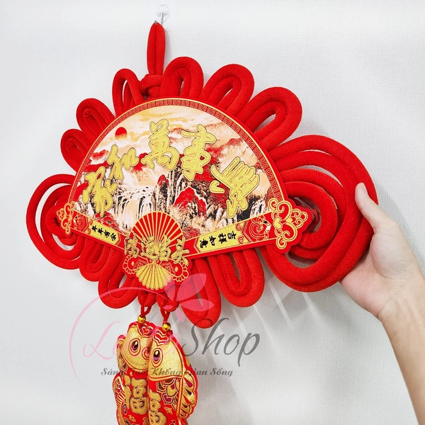 Liễn chữ phúc nhung đỏ lớn 1m1 trang trí ngày tết