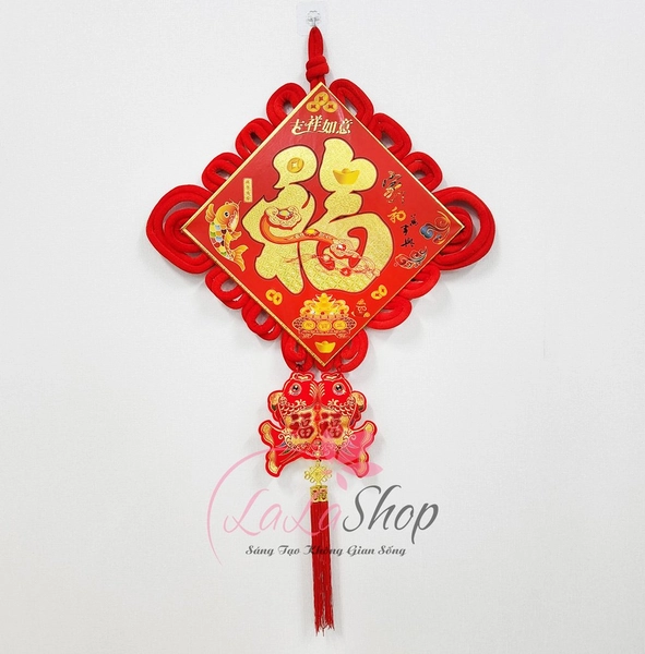 Liễn chữ phúc nhung đỏ lớn trang trí ngày tết mẫu 2