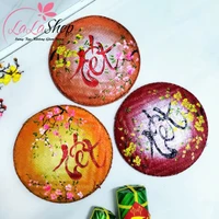 Mẹt tre chữ tết 35cm sắc màu trang trí tết