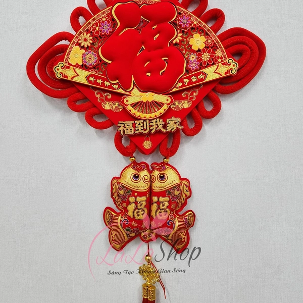 Liễn chữ phúc nhung đỏ trang trí ngày tết mẫu 4