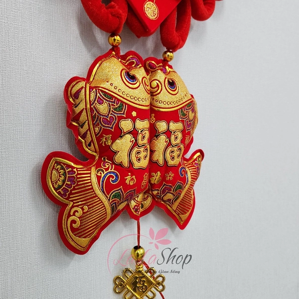 Liễn chữ phúc nhung đỏ trang trí ngày tết mẫu 4