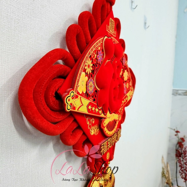 Liễn chữ phúc nhung đỏ trang trí ngày tết mẫu 4