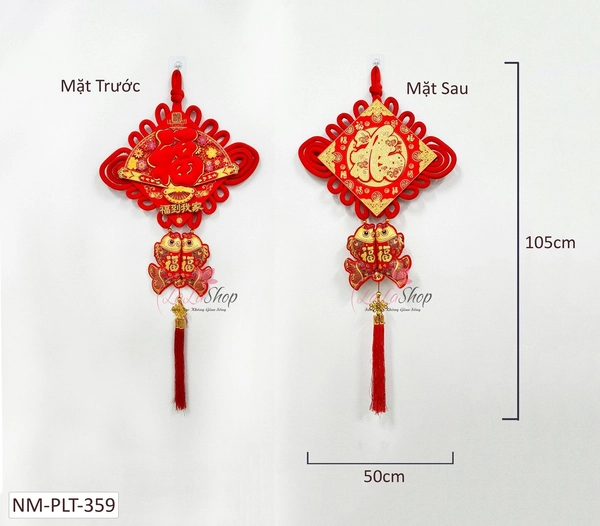 Liễn chữ phúc nhung đỏ trang trí ngày tết mẫu 4