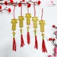 Combo 5 dây lộc treo nơ vàng trang trí tết