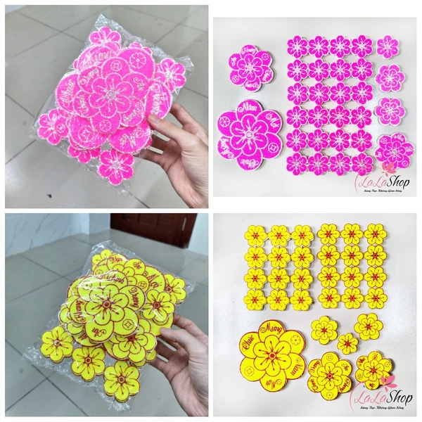 Bộ Mai xốp 30 Bông chúc mừng năm mới an khang thịnh vượng trang trí tết