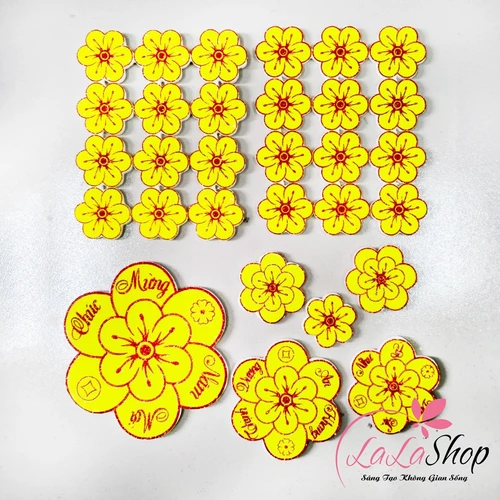 Bộ Mai xốp 30 Bông chúc mừng năm mới an khang thịnh vượng trang trí tết