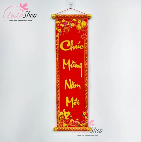 Liễn Nhung Trang Trí Tết Chúc Mừng Năm Mới