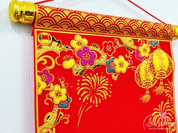 Liễn Nhung Trang Trí Tết Chúc Mừng Năm Mới