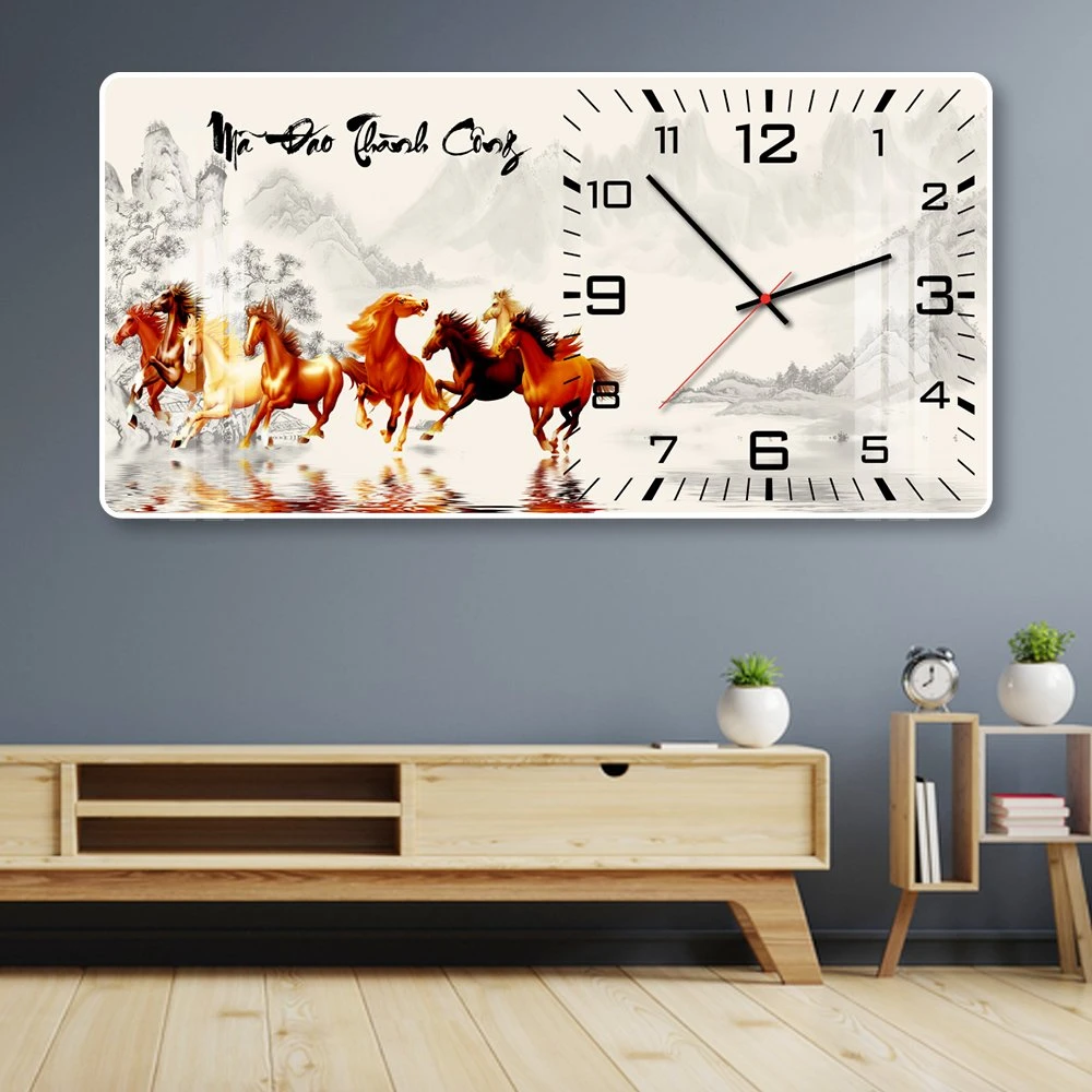 Tranh Đồng Hồ Treo Tường Mã Đáo Thành Công