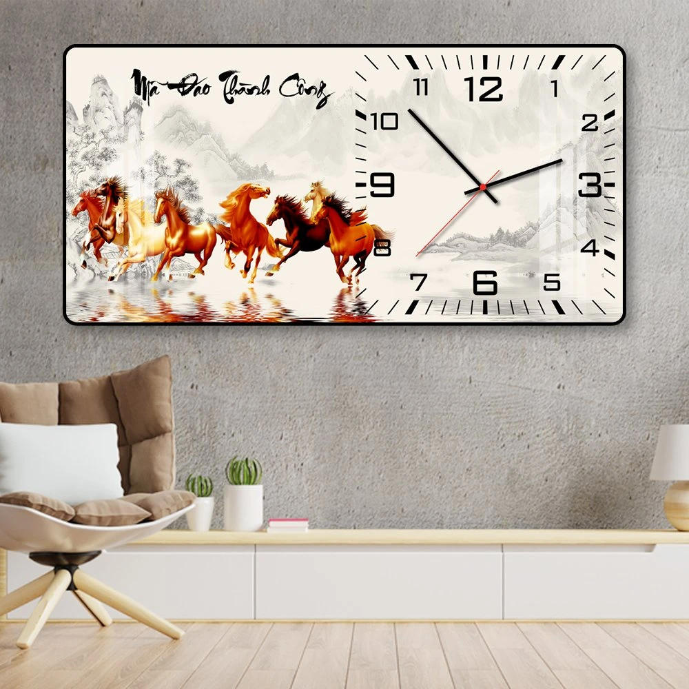 Tranh Đồng Hồ Treo Tường Mã Đáo Thành Công