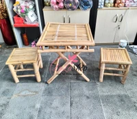 Bộ bàn ghế tre trang trí tết (gồm 1 bàn, 2 ghế)