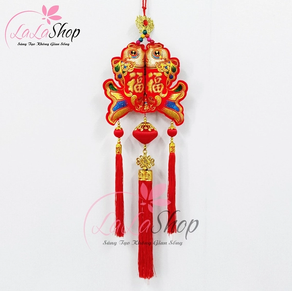 Dây lộc treo cá chép lồng đèn may mắn trang trí tết