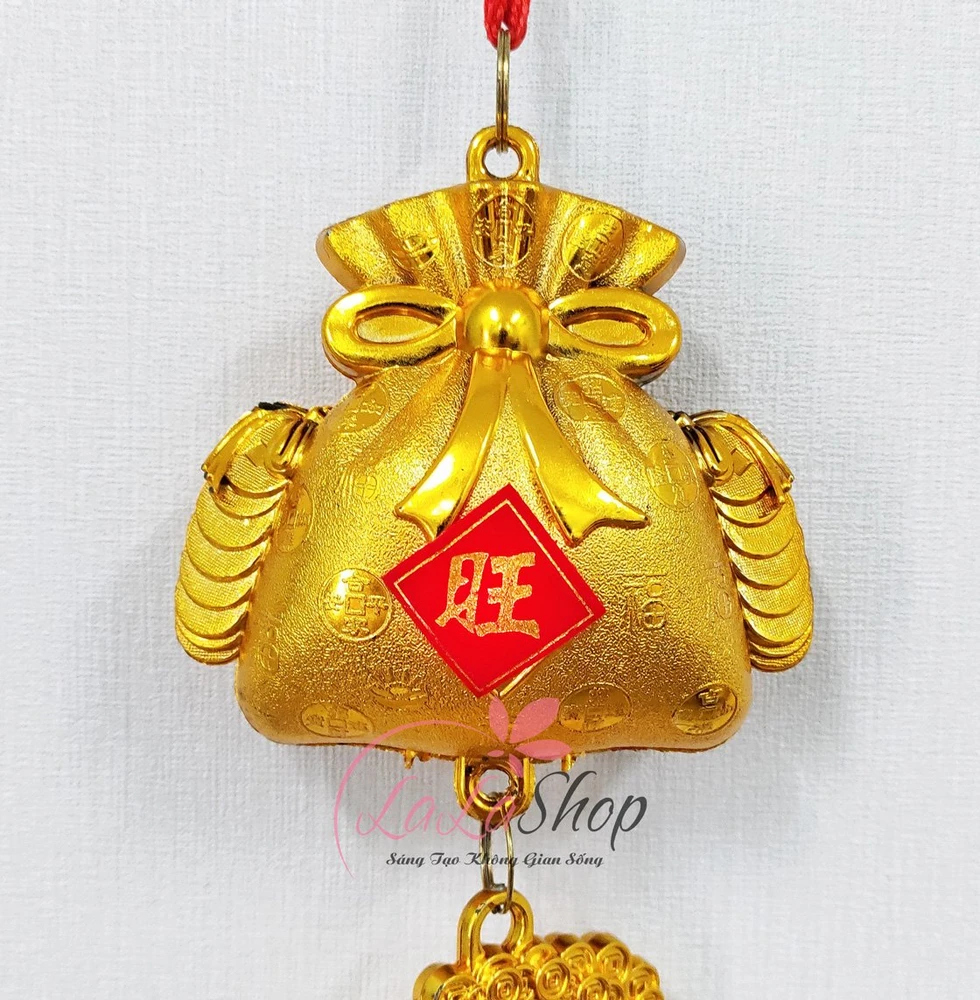 Dây lộc treo đồng tiền thỏi vàng may mắn trang trí tết