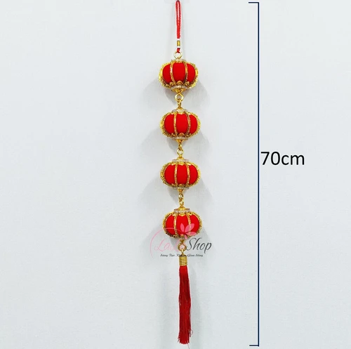 Dây lộc treo chữ lồng đèn may mắn trang trí tết
