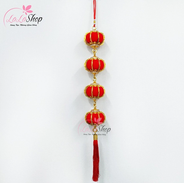 Dây lộc treo chữ lồng đèn may mắn trang trí tết