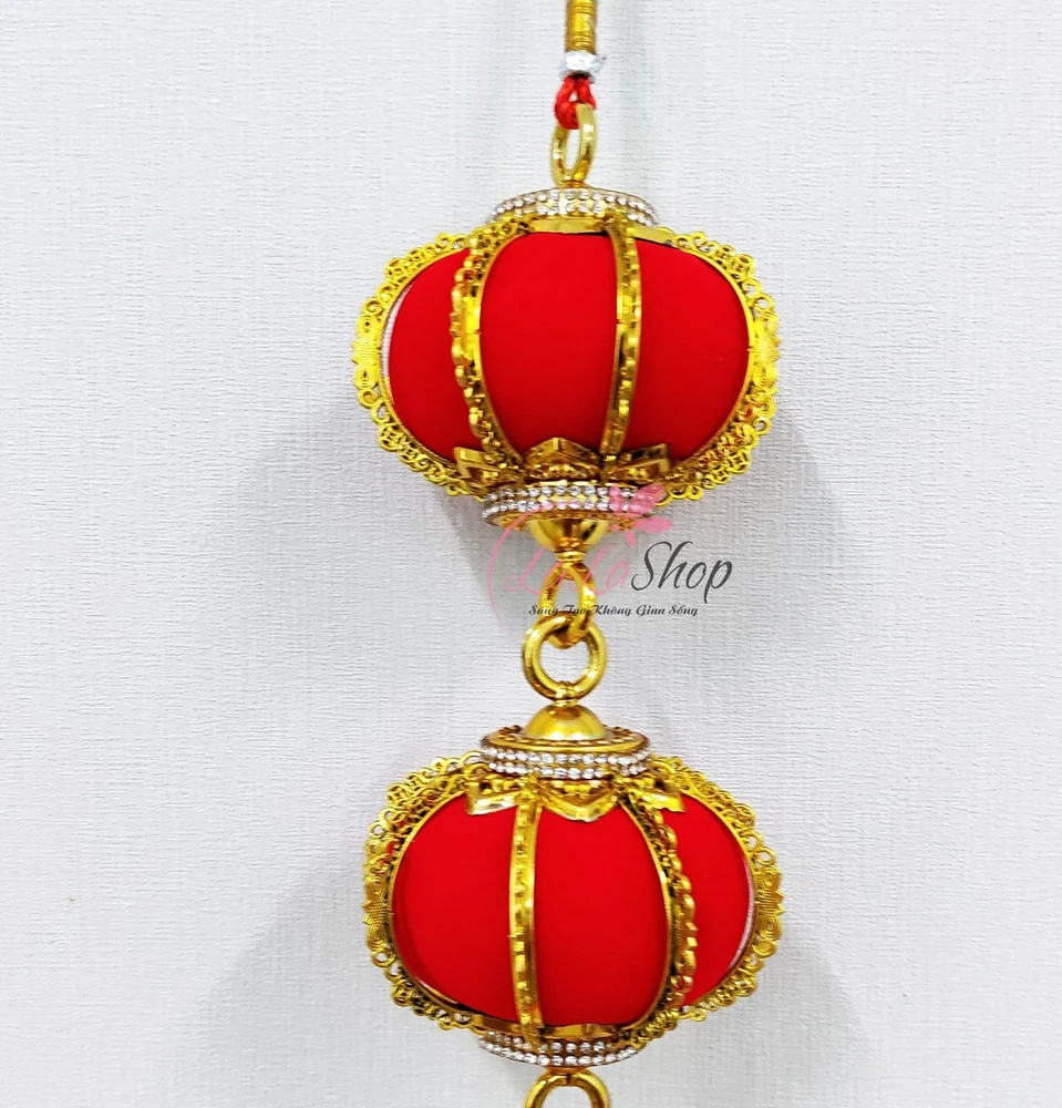 Dây lộc treo chữ lồng đèn may mắn trang trí tết