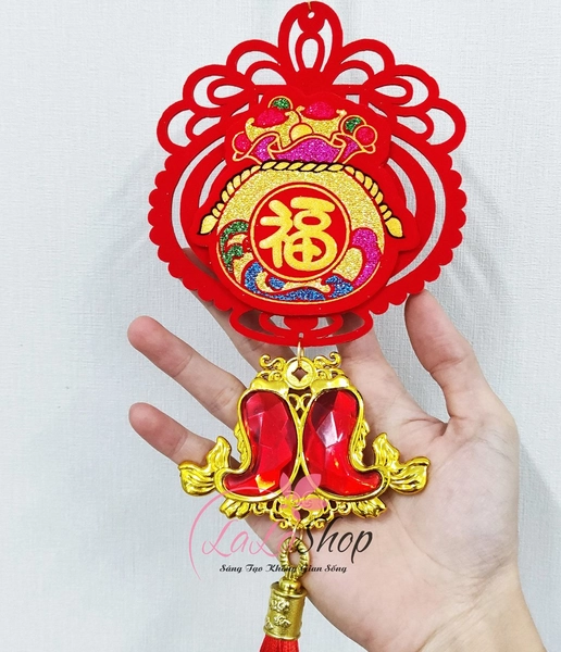 Dây lộc treo chữ phúc may mắn trang trí tết mẫu 3