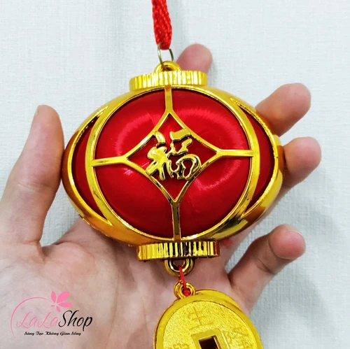 Dây lộc treo lồng đèn đồng tiền tài lộc may mắn trang trí tết