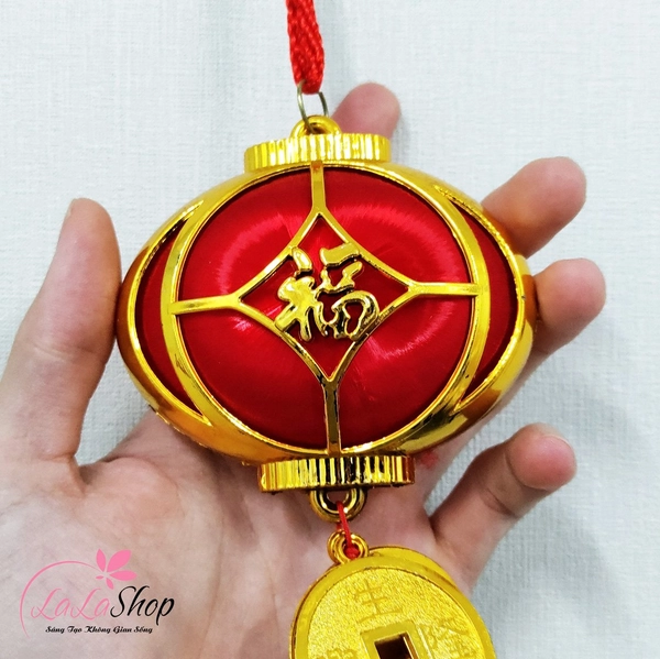 Dây lộc treo lồng đèn đồng tiền tài lộc may mắn trang trí tết