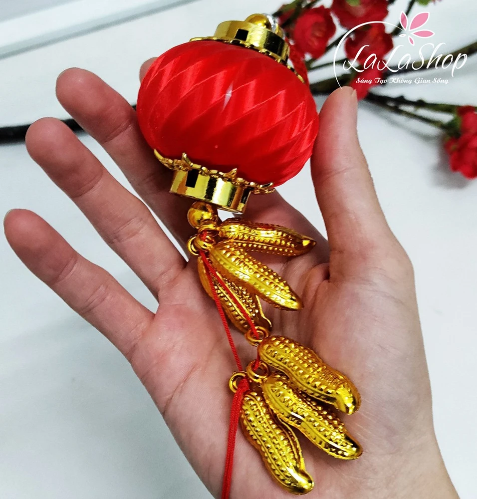 Dây lộc treo lồng đèn hạt đậu may mắn trang trí tết
