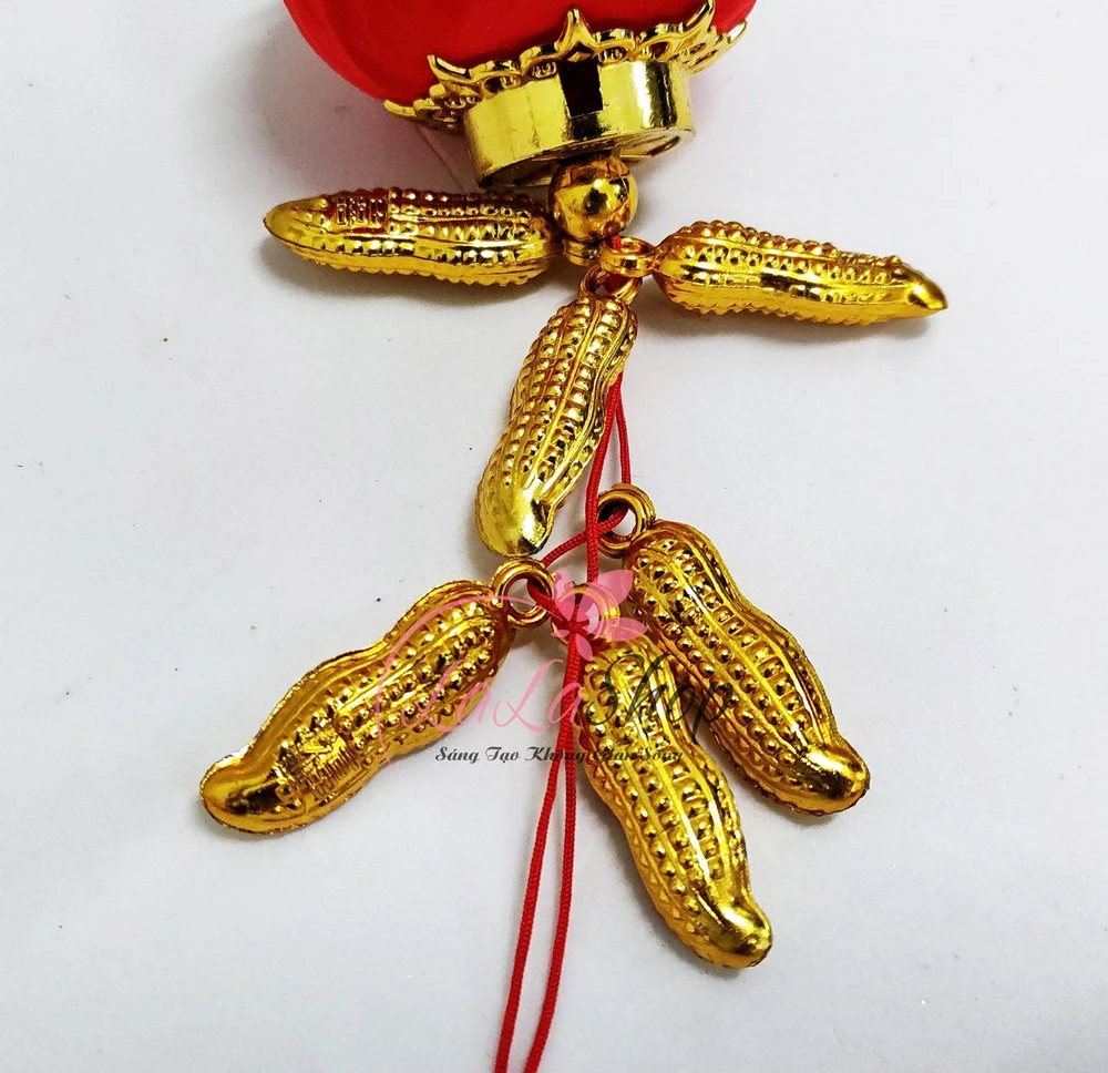 Dây lộc treo lồng đèn hạt đậu may mắn trang trí tết