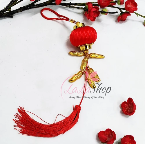 Dây lộc treo lồng đèn hạt đậu may mắn trang trí tết