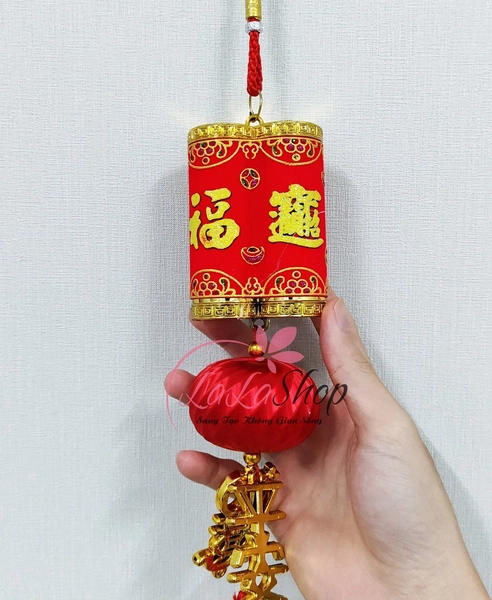 Dây lộc treo pháo lồng đèn chữ phúc may mắn trang trí tết