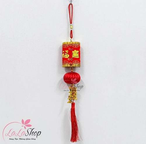 Dây lộc treo pháo lồng đèn chữ phúc may mắn trang trí tết