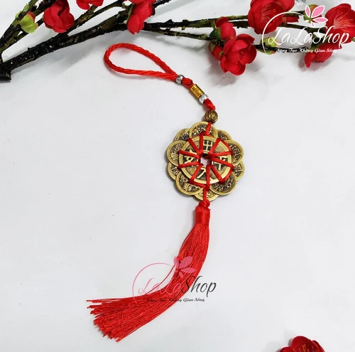 Dây treo đồng tiền may mắn trang trí tết