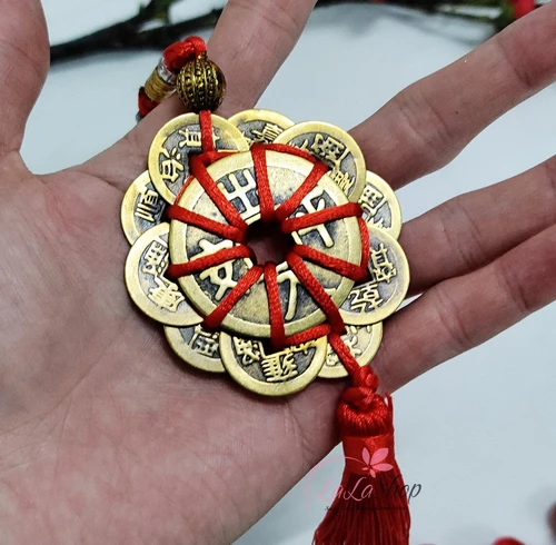 Dây treo đồng tiền may mắn trang trí tết