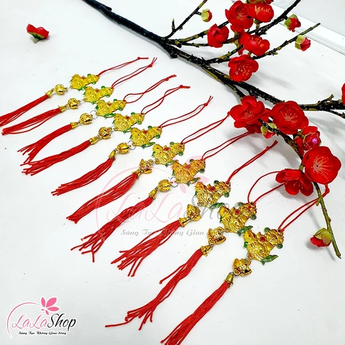 Combo 10 dây lộc treo cá chép đồng tiền may mắn trang trí tết